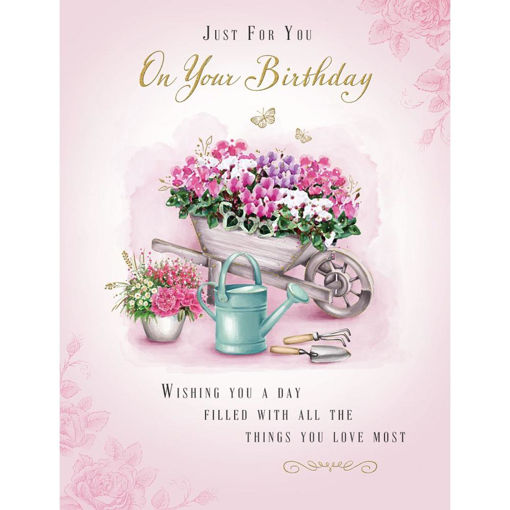 Picture of JUST FOR YOU ON YOUR BIRTHDAY CARD